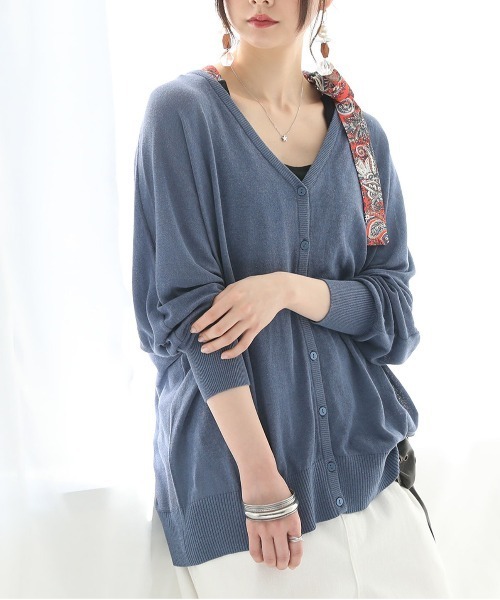 n'OrLABEL（ノアールレーベル）の「【機能素材】『ドルマンカーディガン』（カーディガン/ボレロ・レディース・ブラック/ベージュ/ネイビー/グレー/ピンク/イエロー/ブルー/ラベンダー/グレイッシュブルー/グリーン/ミント/ピンク系/グリーン系/オレンジ・FREE）」の10枚目の写真