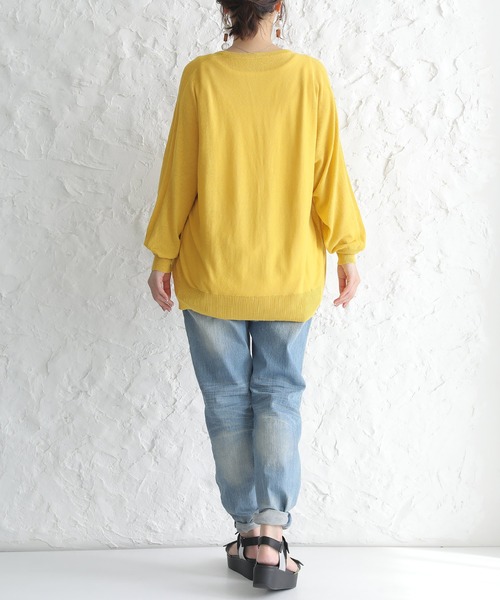 n'OrLABEL（ノアールレーベル）の「【機能素材】『ドルマンカーディガン』（カーディガン/ボレロ・レディース・ブラック/ベージュ/ネイビー/グレー/ピンク/イエロー/ブルー/ラベンダー/グレイッシュブルー/グリーン/ミント/ピンク系/グリーン系/オレンジ・FREE）」の18枚目の写真