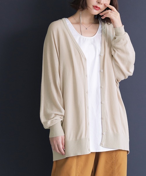 n'OrLABEL（ノアールレーベル）の「【機能素材】『ドルマンカーディガン』（カーディガン/ボレロ・レディース・ブラック/ベージュ/ネイビー/グレー/ピンク/イエロー/ブルー/ラベンダー/グレイッシュブルー/グリーン/ミント/ピンク系/グリーン系/オレンジ・FREE）」の22枚目の写真