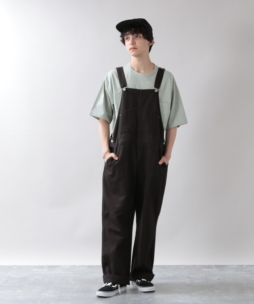 RAGEBLUE（レイジブルー）の「＜USAコットン使用＞綿麻オーバーオール/933366（サロペット/オーバーオール・メンズ・ライトブルー/ブラック/ネイビー/オフホワイト/ブルー/ダークグレー・FREE）」の3枚目の写真