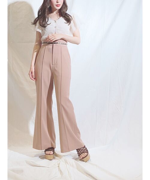 MERCURYDUO(マーキュリーデュオ)の「チュールドッキングコンパクトニット(ニット/セーター・レディース・ベージュ/オフホワイト/ミント/ベビーピンク・FREE)」の16枚目の写真