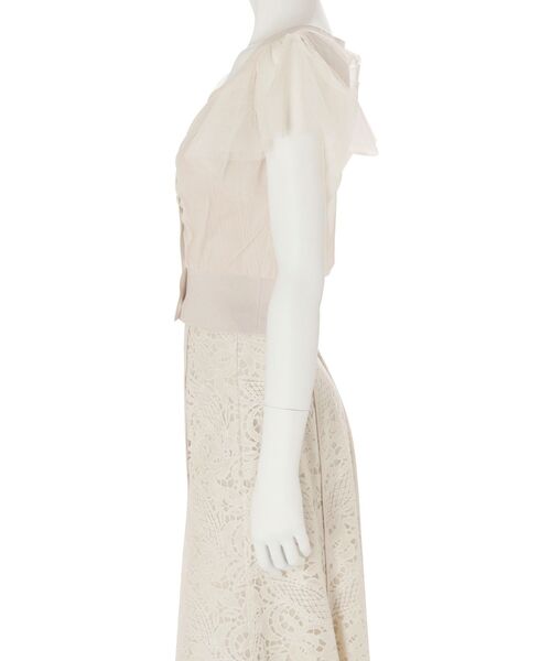 MERCURYDUO(マーキュリーデュオ)の「チュールドッキングコンパクトニット(ニット/セーター・レディース・ベージュ/オフホワイト/ミント/ベビーピンク・FREE)」の21枚目の写真