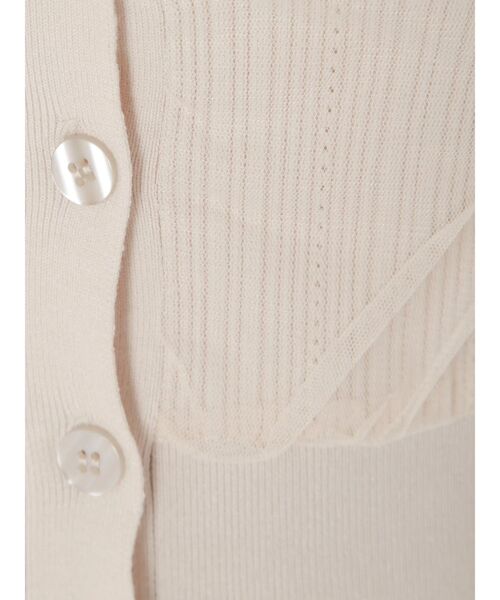 MERCURYDUO(マーキュリーデュオ)の「チュールドッキングコンパクトニット(ニット/セーター・レディース・ベージュ/オフホワイト/ミント/ベビーピンク・FREE)」の13枚目の写真