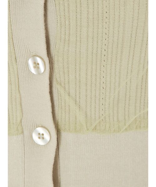 MERCURYDUO(マーキュリーデュオ)の「チュールドッキングコンパクトニット(ニット/セーター・レディース・ベージュ/オフホワイト/ミント/ベビーピンク・FREE)」の10枚目の写真