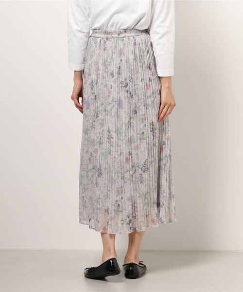 PICCIN（ピッチン）の「シアーボタニカルプリーツスカート（スカート・レディース・ブラック/ラベンダー/グレイッシュベージュ・M/L）」の4枚目の写真