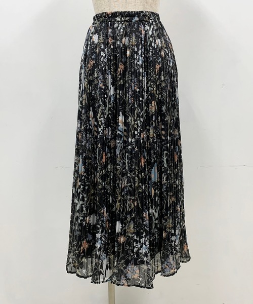 PICCIN（ピッチン）の「シアーボタニカルプリーツスカート（スカート・レディース・ブラック/ラベンダー/グレイッシュベージュ・M/L）」の12枚目の写真