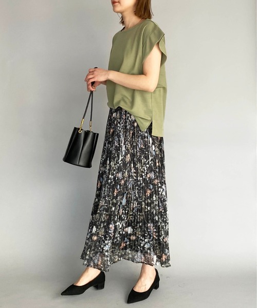 PICCIN（ピッチン）の「シアーボタニカルプリーツスカート（スカート・レディース・ブラック/ラベンダー/グレイッシュベージュ・M/L）」の17枚目の写真