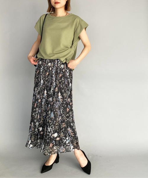 PICCIN（ピッチン）の「シアーボタニカルプリーツスカート（スカート・レディース・ブラック/ラベンダー/グレイッシュベージュ・M/L）」の15枚目の写真