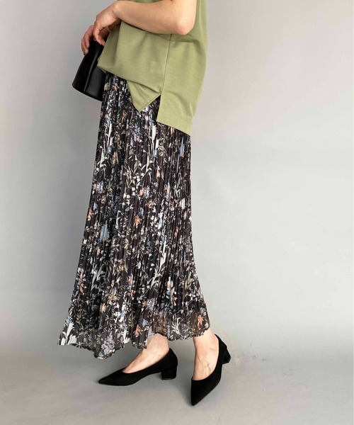 PICCIN（ピッチン）の「シアーボタニカルプリーツスカート（スカート・レディース・ブラック/ラベンダー/グレイッシュベージュ・M/L）」の21枚目の写真