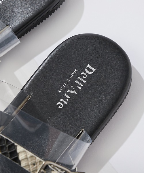 un dix cors（アンディコール）の「【Dell’Arte(デラールテ)】パイソン柄ダブルベルトサンダル（サンダル・レディース・ベージュ・38/37）」の5枚目の写真