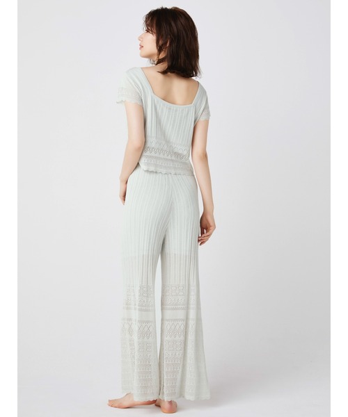 Ravijour（ラヴィジュール）の「レーシーニット セットアップ（ルームウェア/パジャマ・レディース・ブラウン/トップグレー/ブラック・FREE）」の5枚目の写真