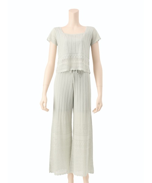 Ravijour（ラヴィジュール）の「レーシーニット セットアップ（ルームウェア/パジャマ・レディース・ブラウン/トップグレー/ブラック・FREE）」の15枚目の写真