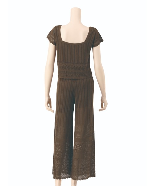 Ravijour（ラヴィジュール）の「レーシーニット セットアップ（ルームウェア/パジャマ・レディース・ブラウン/トップグレー/ブラック・FREE）」の11枚目の写真