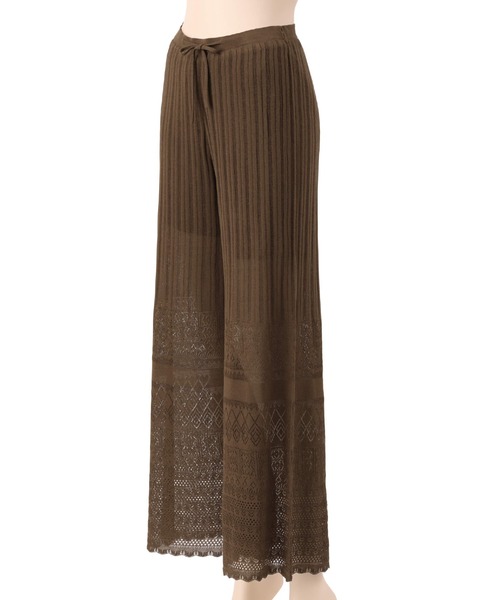 Ravijour（ラヴィジュール）の「レーシーニット セットアップ（ルームウェア/パジャマ・レディース・ブラウン/トップグレー/ブラック・FREE）」の7枚目の写真