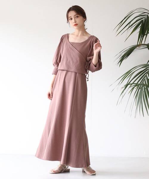 one after another NICE CLAUP(ワンアフターアナザーナイスクラップ)の「【Web限定】2枚セットマルチWayワンピース(ワンピース・レディース・モカ/ブルーグレー/オフホワイト・FREE)」の6枚目の写真