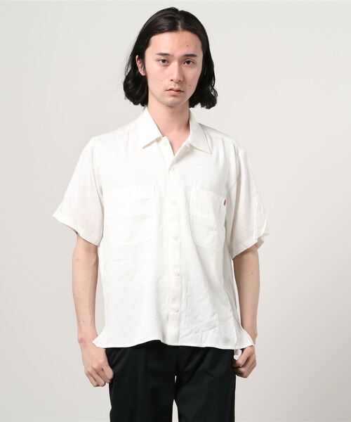 UNIVERSAL OVERALL(ユニバーサルオーバーオール)の「UNIVERSAL OVERALL OPEN COLLAR SHIRT (ユニバーサルオーバーオール オープンカラーシャツ)(3colors)(Unisex)(U2113168)(シャツ/ブラウス・メンズ・ブラック/ホワイト/ミント・L/M/S/XL)」の6枚目の写真