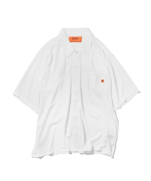 UNIVERSAL OVERALL(ユニバーサルオーバーオール)の「UNIVERSAL OVERALL OPEN COLLAR SHIRT (ユニバーサルオーバーオール オープンカラーシャツ)(3colors)(Unisex)(U2113168)(シャツ/ブラウス・メンズ・ブラック/ホワイト/ミント・L/M/S/XL)」の10枚目の写真