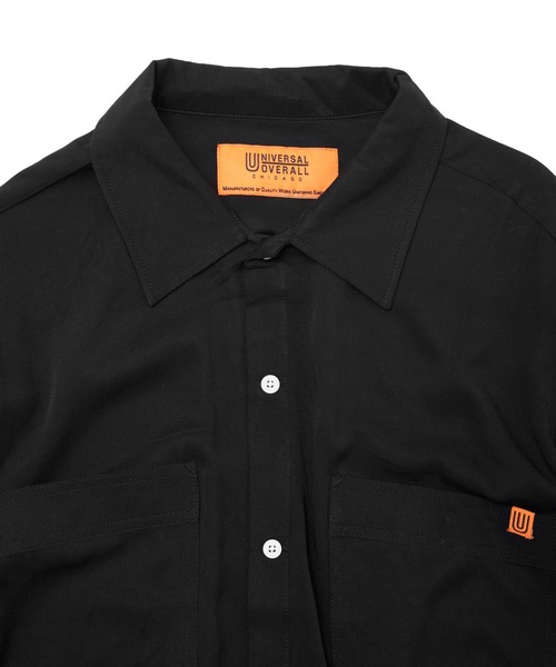UNIVERSAL OVERALL(ユニバーサルオーバーオール)の「UNIVERSAL OVERALL OPEN COLLAR SHIRT (ユニバーサルオーバーオール オープンカラーシャツ)(3colors)(Unisex)(U2113168)(シャツ/ブラウス・メンズ・ブラック/ホワイト/ミント・L/M/S/XL)」の15枚目の写真