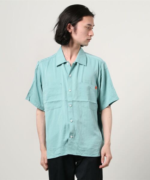 UNIVERSAL OVERALL(ユニバーサルオーバーオール)の「UNIVERSAL OVERALL OPEN COLLAR SHIRT (ユニバーサルオーバーオール オープンカラーシャツ)(3colors)(Unisex)(U2113168)(シャツ/ブラウス・メンズ・ブラック/ホワイト/ミント・L/M/S/XL)」の8枚目の写真