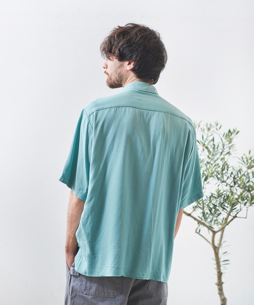 UNIVERSAL OVERALL(ユニバーサルオーバーオール)の「UNIVERSAL OVERALL OPEN COLLAR SHIRT (ユニバーサルオーバーオール オープンカラーシャツ)(3colors)(Unisex)(U2113168)(シャツ/ブラウス・メンズ・ブラック/ホワイト/ミント・L/M/S/XL)」の19枚目の写真