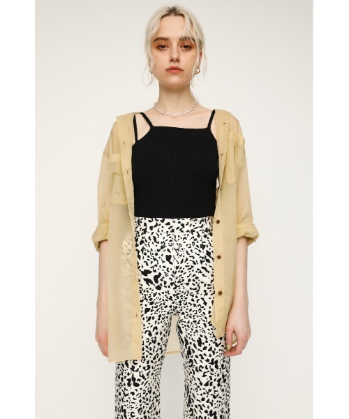 SLY（スライ）の「ASYMMETRY STRAP CAMI/アシンメトリーストラップキャミ（キャミソール・レディース・ブラウン/ライム/ブラック/ホワイト・FREE）」の8枚目の写真