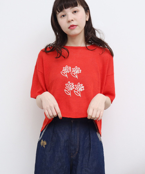 【美品】l'atelier du savon ピンクニット セーター 長袖 fukuwauchi-player_1407180062467