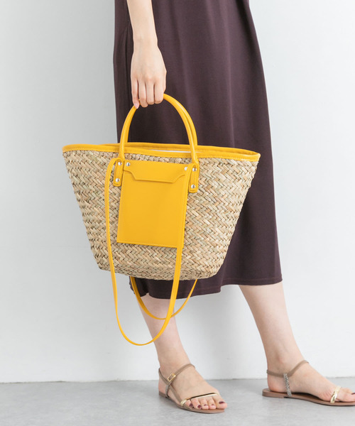 RODE SKO（ロデスコ）の「ANNUKKA バカンスかごバッグ（トートバッグ・レディース・ブラウン/イエロー/グリーン・ONE）」の3枚目の写真