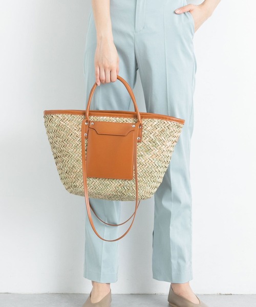 RODE SKO（ロデスコ）の「ANNUKKA バカンスかごバッグ（トートバッグ・レディース・ブラウン/イエロー/グリーン・ONE）」の4枚目の写真