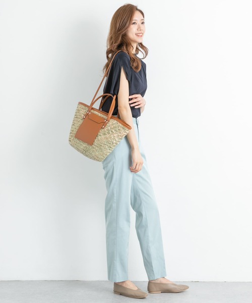 RODE SKO（ロデスコ）の「ANNUKKA バカンスかごバッグ（トートバッグ・レディース・ブラウン/イエロー/グリーン・ONE）」の5枚目の写真