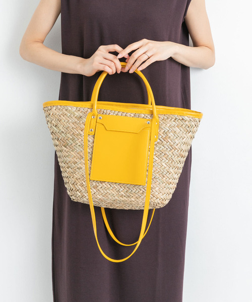 RODE SKO（ロデスコ）の「ANNUKKA バカンスかごバッグ（トートバッグ・レディース・ブラウン/イエロー/グリーン・ONE）」の7枚目の写真