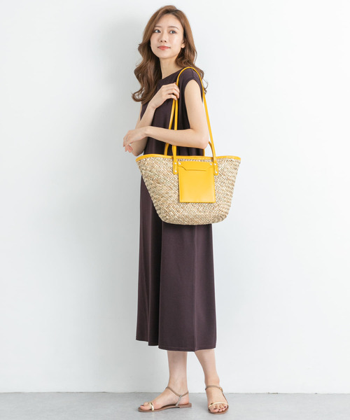 RODE SKO（ロデスコ）の「ANNUKKA バカンスかごバッグ（トートバッグ・レディース・ブラウン/イエロー/グリーン・ONE）」の8枚目の写真