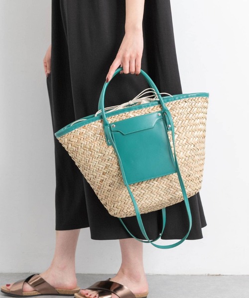 RODE SKO（ロデスコ）の「ANNUKKA バカンスかごバッグ（トートバッグ・レディース・ブラウン/イエロー/グリーン・ONE）」の9枚目の写真