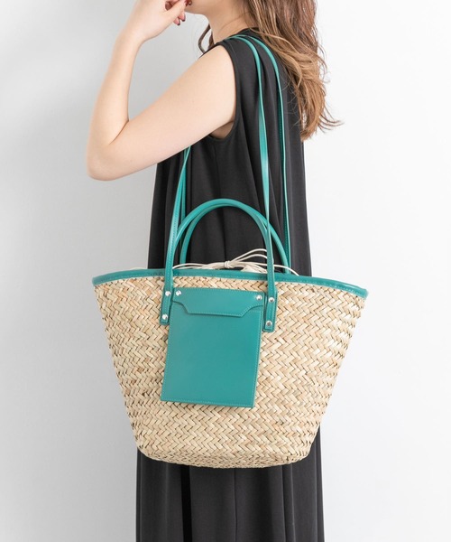 RODE SKO（ロデスコ）の「ANNUKKA バカンスかごバッグ（トートバッグ・レディース・ブラウン/イエロー/グリーン・ONE）」の10枚目の写真