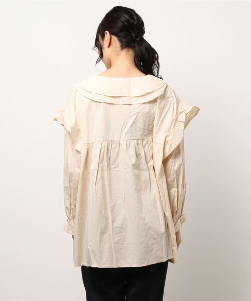 Lalaborn ビッグフリルカラーチュニックミニワンピース チュニック チュニック Lala Born ララボーン のファッション Lala