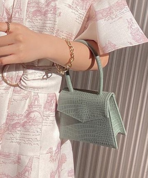 EIMY ISTOIRE（エイミーイストワール）の「eimy mini bag（ハンドバッグ・レディース・ホワイト/ブラック/ブラウン/ピンク/イエロー/オレンジ/ブルー/グリーン/ラベンダー/コーラルピンク・FREE）」の5枚目の写真