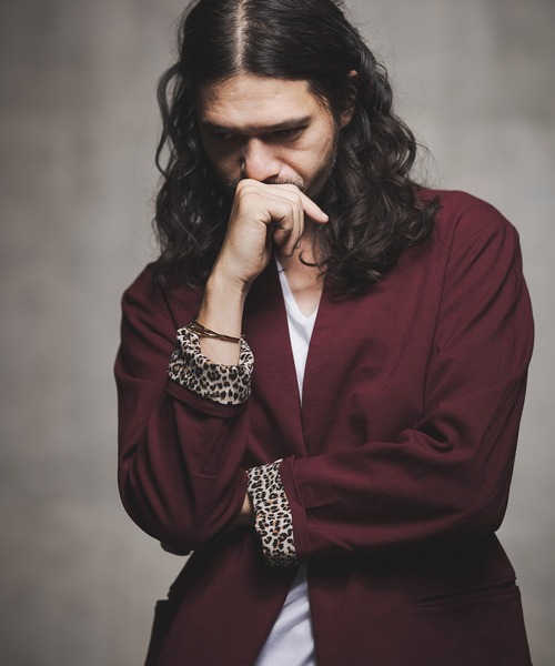 GLIMCLAP（グリムクラップ）の「mj8031-4way stretch material collar-less tailored jacket テーラードジャケット（テーラードジャケット・メンズ・ブラック/ワイン/カーキ・L/S/M）」の3枚目の写真