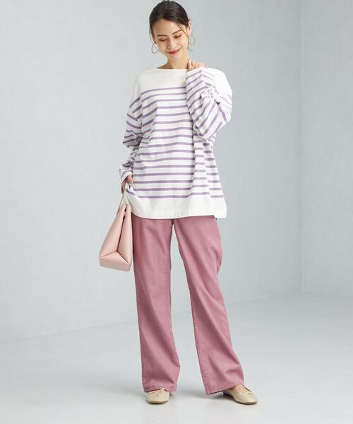 green label relaxing(グリーンレーベルリラクシング)の「コーデュロイ セミフレア パンツ(その他パンツ・レディース・ピンク/ナチュラル/ダークグレー・40/38/36)」の21枚目の写真