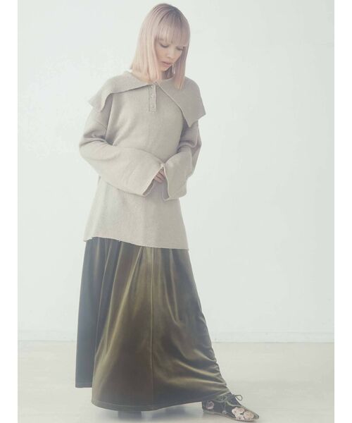 merry jenny（メリージェニー）の「モヘアルージーカラーニット（ニット/セーター・レディース・ブラック/ベージュ/アイボリー・FREE）」の14枚目の写真