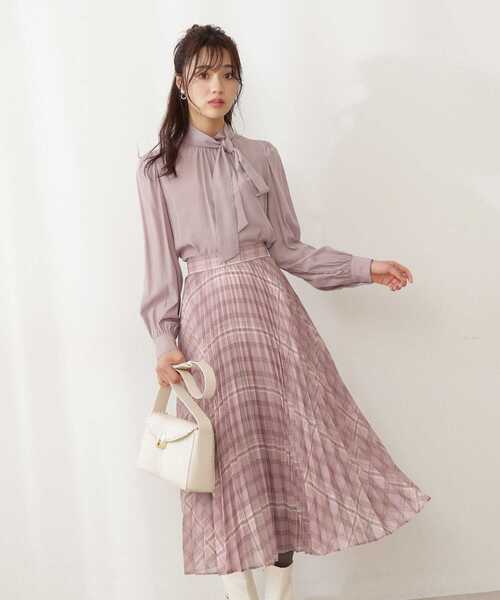 PROPORTION BODY DRESSING(プロポーションボディドレッシング)の「チェックプリーツ / 1211220810(スカート・レディース・レッド/ベージュ・MEDIUM/SMALL)」の20枚目の写真