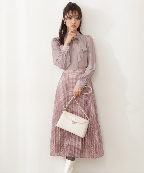 PROPORTION BODY DRESSING(プロポーションボディドレッシング)の「チェックプリーツ / 1211220810(スカート・レディース・レッド/ベージュ・MEDIUM/SMALL)」の15枚目の写真