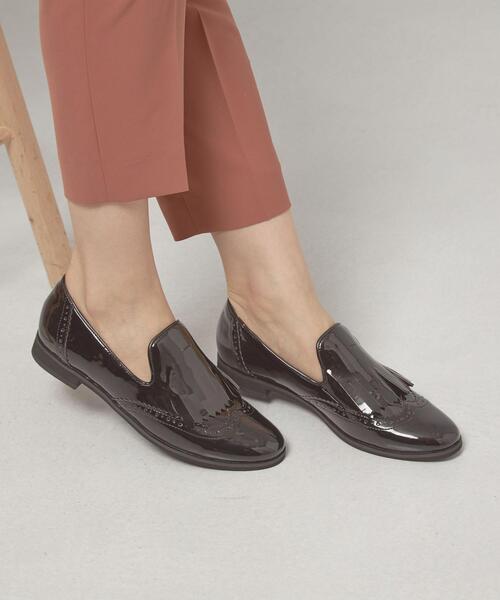 closet story（クローゼットストーリー）の「＜closet story（クローゼットストーリー）＞ウィングチップ タッセル ローファー（ローファー・レディース・ブラック/モカ・23.5cm/24cm/24.5cm/23cm）」の2枚目の写真