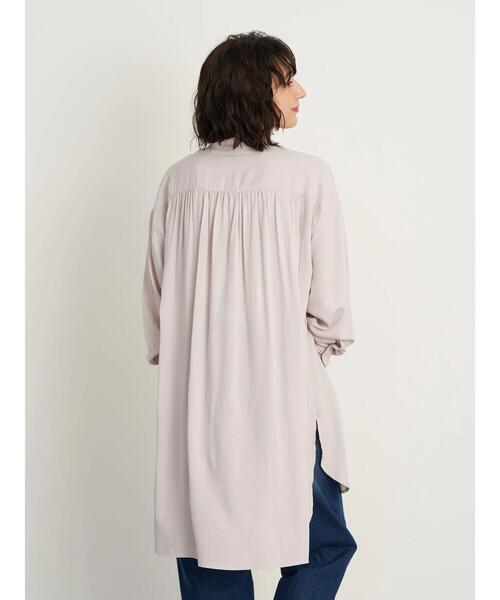 earth music&ecology（アースミュージックアンドエコロジー）の「レーヨンチュニック ＊（シャツ/ブラウス・レディース・ライトピンク/ブラック/ピンク/モカ/ミント/オフホワイト・FREE）」の17枚目の写真