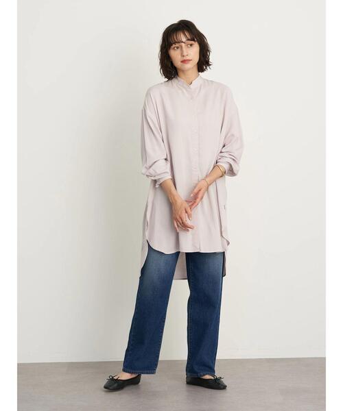 earth music&ecology（アースミュージックアンドエコロジー）の「レーヨンチュニック ＊（シャツ/ブラウス・レディース・ライトピンク/ブラック/ピンク/モカ/ミント/オフホワイト・FREE）」の16枚目の写真