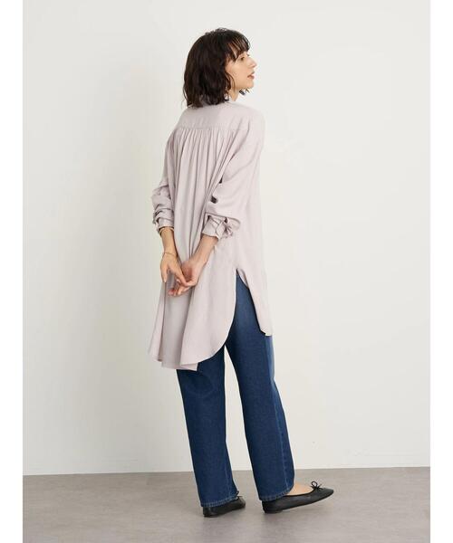 earth music&ecology（アースミュージックアンドエコロジー）の「レーヨンチュニック ＊（シャツ/ブラウス・レディース・ライトピンク/ブラック/ピンク/モカ/ミント/オフホワイト・FREE）」の14枚目の写真