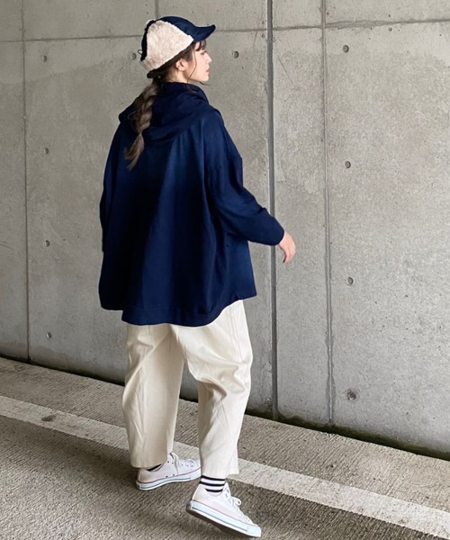 deux amour(ドゥーザムール)の「BIGデニムジャケットパーカー(デニムジャケット・レディース・ネイビー系・MEDIUM)」の14枚目の写真