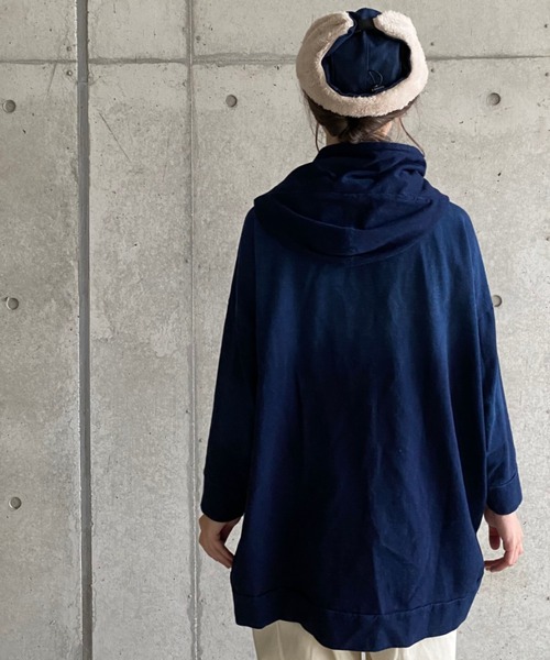 deux amour(ドゥーザムール)の「BIGデニムジャケットパーカー(デニムジャケット・レディース・ネイビー系・MEDIUM)」の9枚目の写真