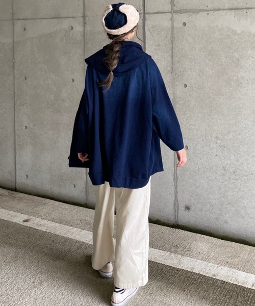 deux amour(ドゥーザムール)の「BIGデニムジャケットパーカー(デニムジャケット・レディース・ネイビー系・MEDIUM)」の16枚目の写真