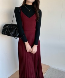 プリーツ キャミワンピース