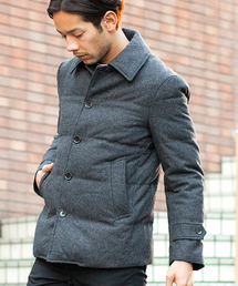 BEAUTY&YOUTH UNITED ARROWS | BY TW/フラノ ダウン ショート コート ◆(ダウンジャケット/コート)