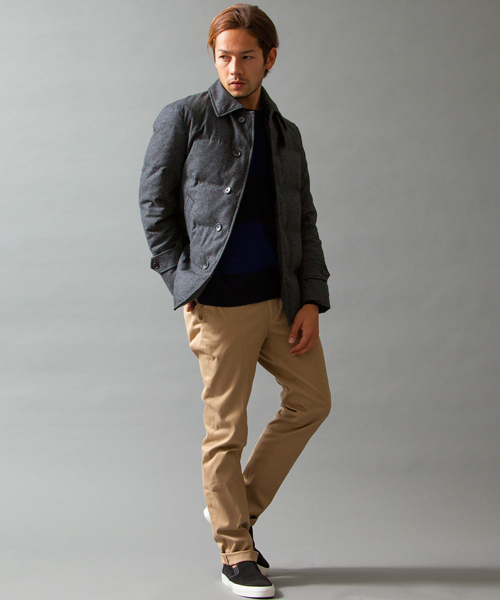 BEAUTY&YOUTH UNITED ARROWS（ビューティーアンドユースユナイテッドアローズ）の「BY TW/フラノ ダウン ショート コート ◆（ダウンジャケット/コート・メンズ・ダークグレー/ネイビー・SMALL/LARGE/X-LARGE/MEDIUM）」の13枚目の写真